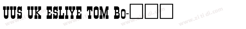 UUS UK ESLIYE TOM Bo字体转换